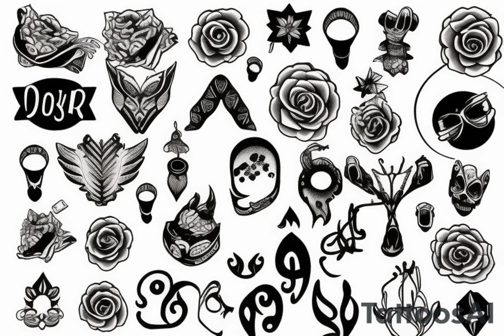 decorations hanging up in your room tattoo idea