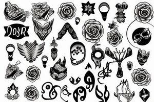 decorations hanging up in your room tattoo idea