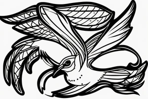 Swallow escaping from a cage tattoo idea