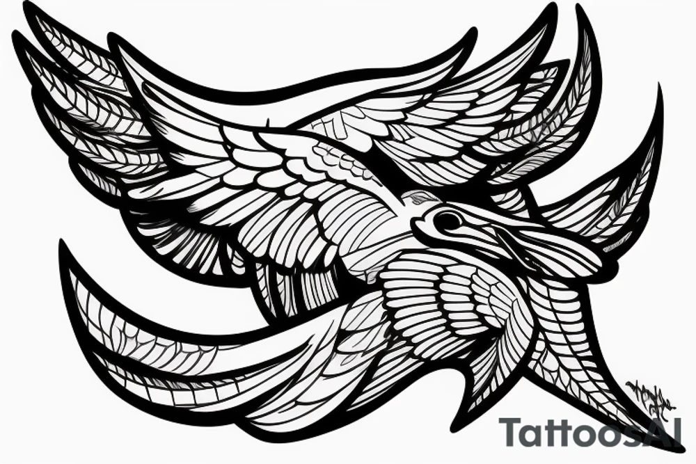 Swallow flying from a cage tattoo idea