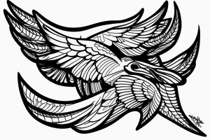 Swallow flying from a cage tattoo idea