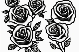 Roses, crosses and poppies tattoo idea