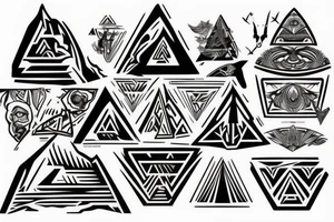 pyramids tattoo idea
