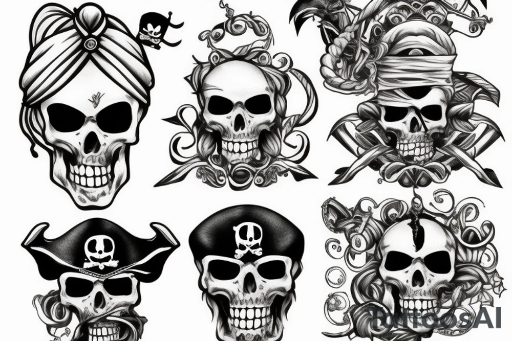 pirate ship tattoo idea