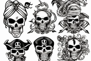 pirate ship tattoo idea