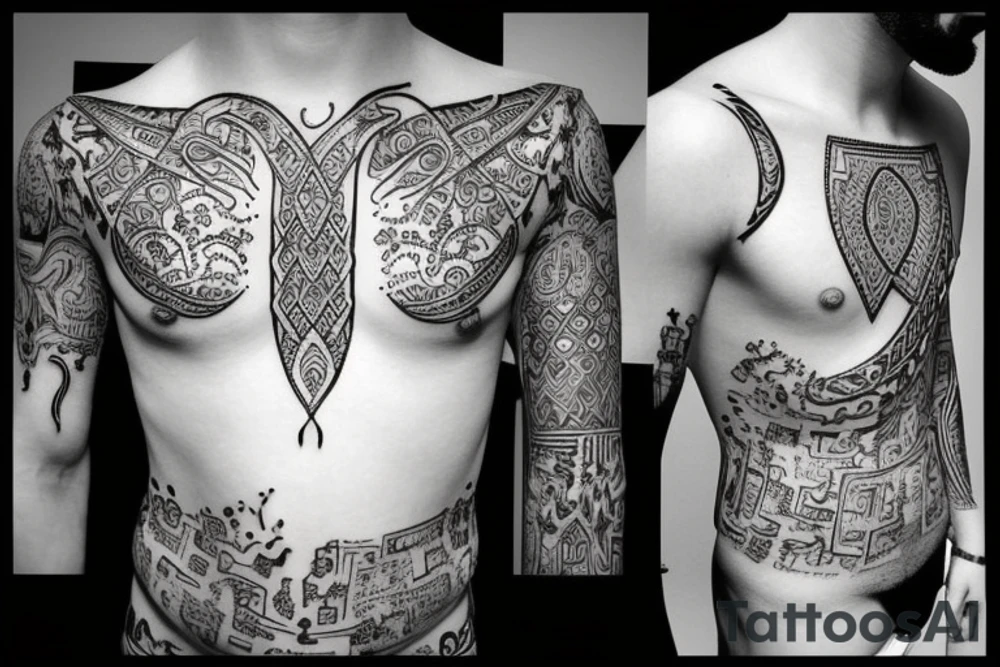 Arabic Date of Birth tattoo idea