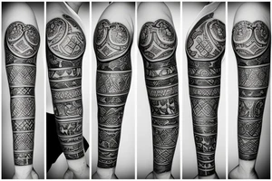 Arabic Date of Birth tattoo idea