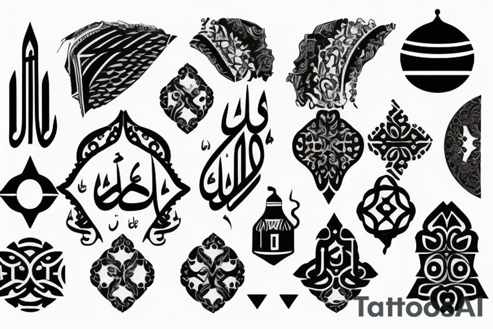 Arabic Date of Birth tattoo idea