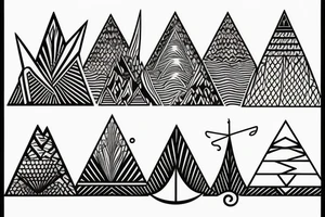 A Pyramid with waves and a ship tattoo idea