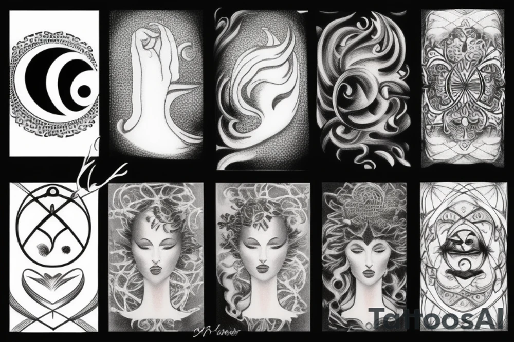 Divine feminine energy tattoo idea