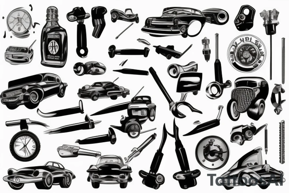 Automotive tools tattoo idea