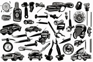 Automotive tools tattoo idea