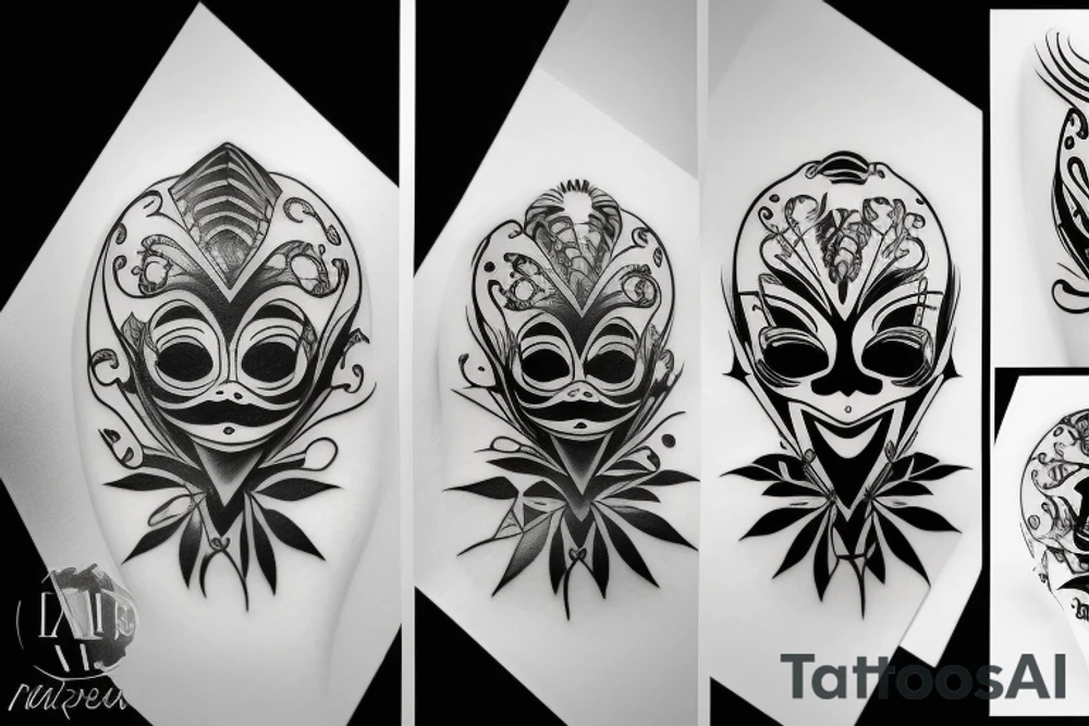 Mask tattoo idea