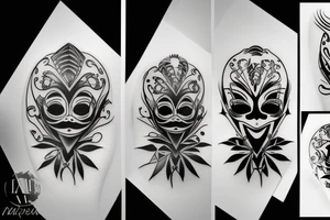 Mask tattoo idea