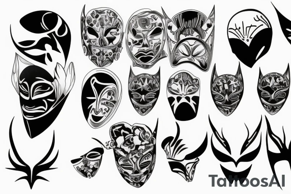 Mask tattoo idea