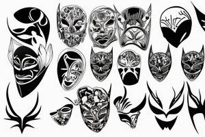 Mask tattoo idea