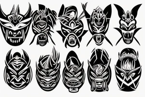 African oni mask tattoo idea