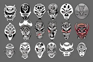 African demon tattoo idea
