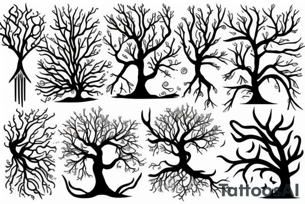 Ocean peace tree tattoo idea
