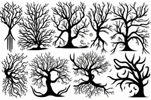 Ocean peace tree tattoo idea