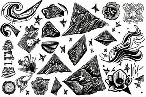 waterfall from stars tattoo idea
