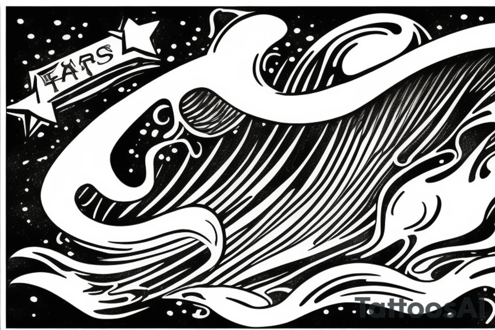 waterfall from stars tattoo idea