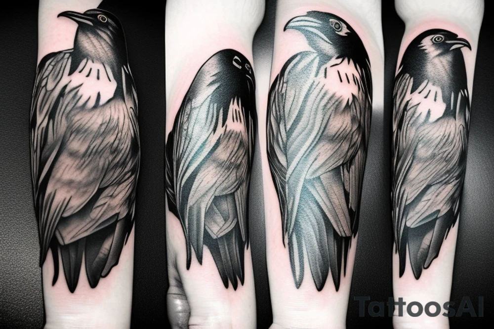 2 ravens tattoo idea