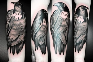 2 ravens tattoo idea