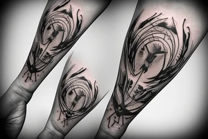 2 crowes confonted tattoo idea