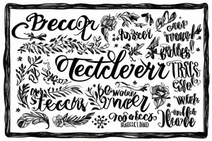 Spell the word teacher using bridges for the letters tattoo idea