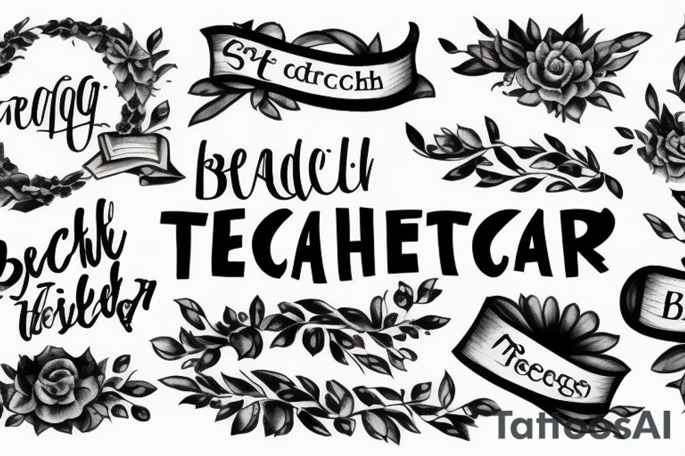 Spell the word teacher using bridges for the letters tattoo idea Spell the word teacher using bridges for the letters tattoo idea
