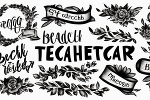 Spell the word teacher using bridges for the letters tattoo idea