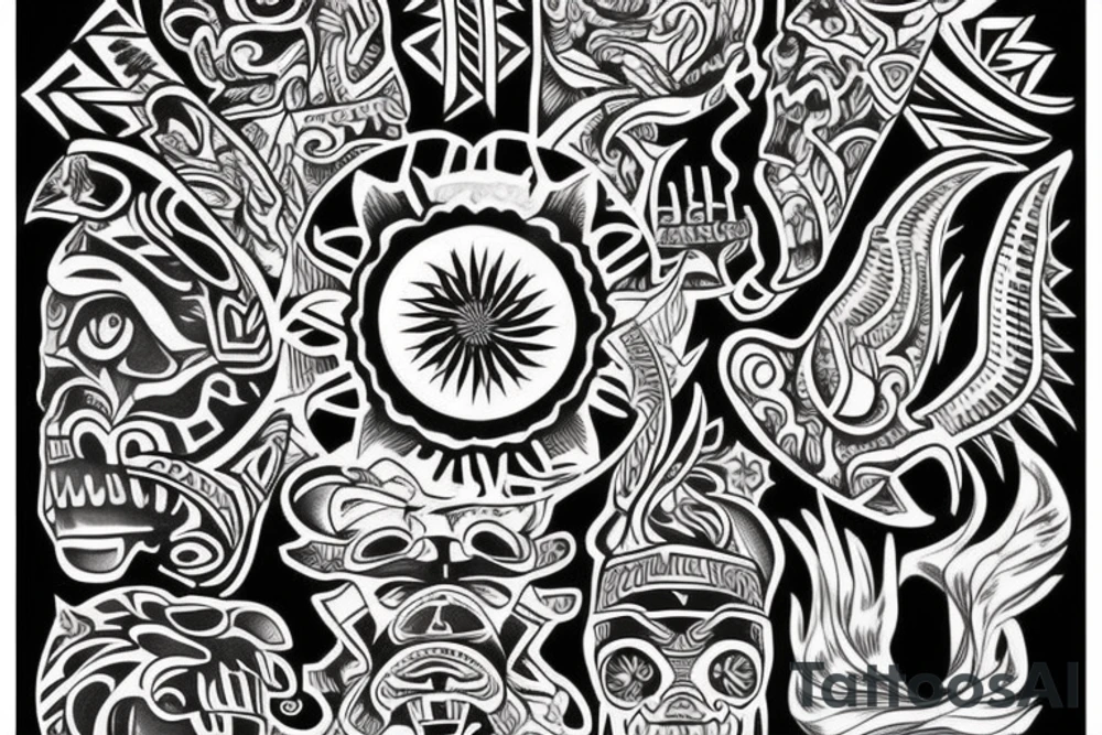 Tribal tattoo of Jalisco Mexico tattoo idea