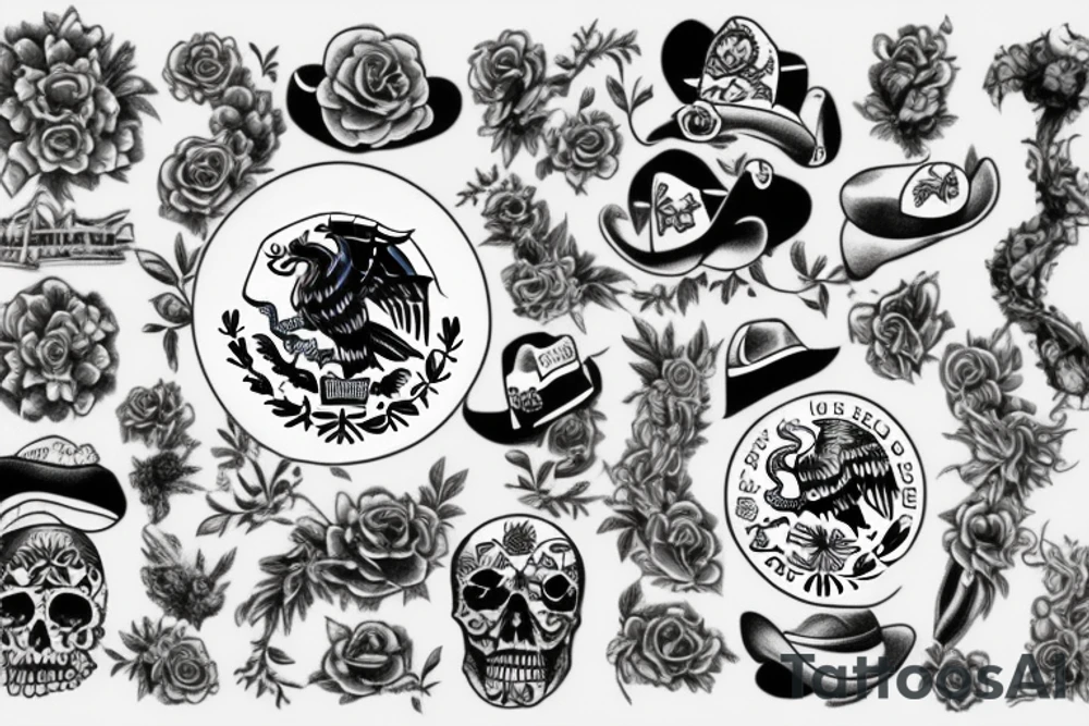 Mexico and USA tattoo idea