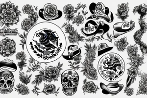 Mexico and USA tattoo idea