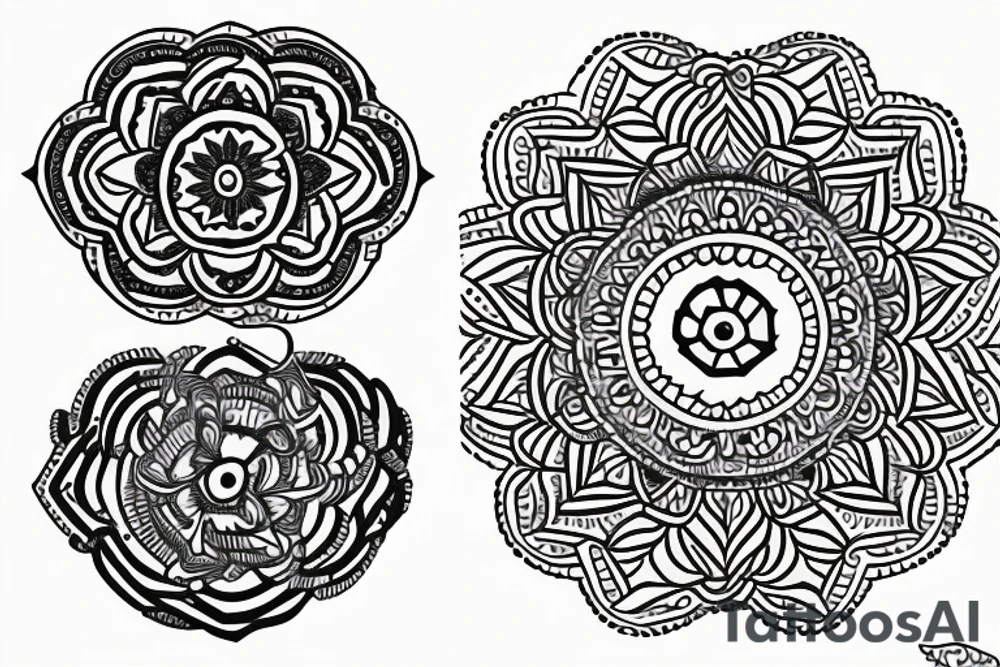 mandala tattoo on legs tattoo idea