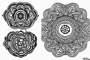 mandala tattoo on legs tattoo idea