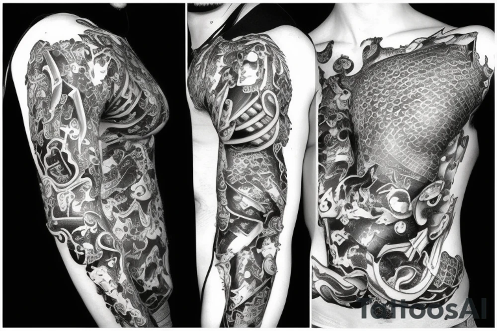 senron style drgon
head facing the tail tattoo idea