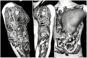 senron style drgon
head facing the tail tattoo idea