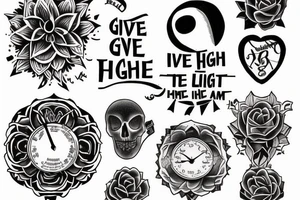 GIVE ME TATTOO IDEA WHICH CONVEY A MESSAGE " I AM AT THE RIGHT PLACE AT THE RIGHT TIME tattoo idea