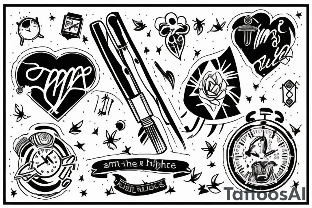 I AM AT THE RIGHT PLACE AT THE RIGHT TIME tattoo idea