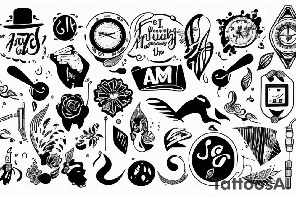 I AM AT THE RIGHT PLACE AT THE RIGHT TIME tattoo idea
