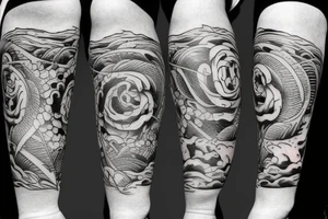 Ship splitting ocean tattoo idea