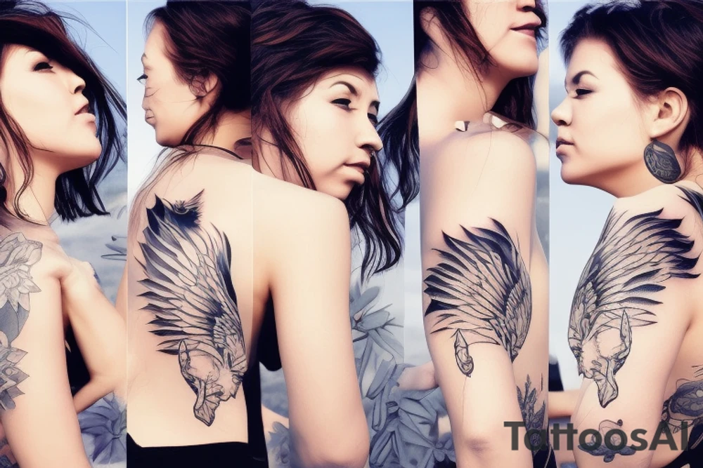 Blowing wind tattoo idea