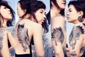 Blowing wind tattoo idea