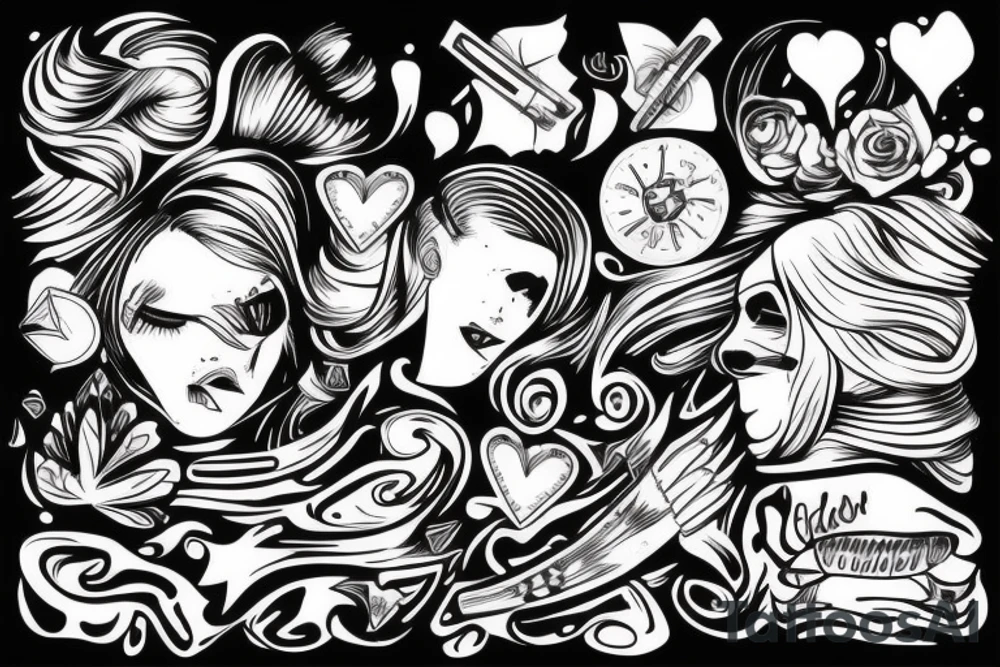 Blowing wind tattoo idea
