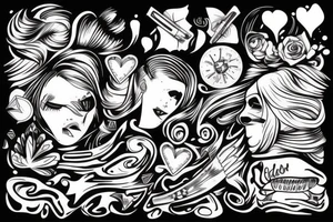Blowing wind tattoo idea
