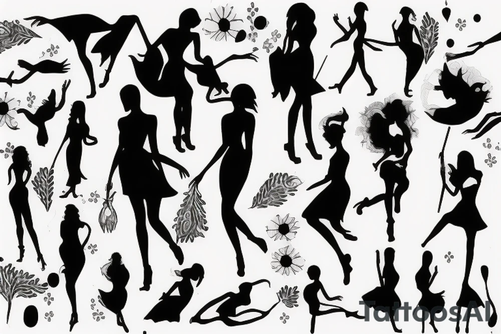 script transforming into women's silhouette tattoo idea script transforming into women's silhouette tattoo idea