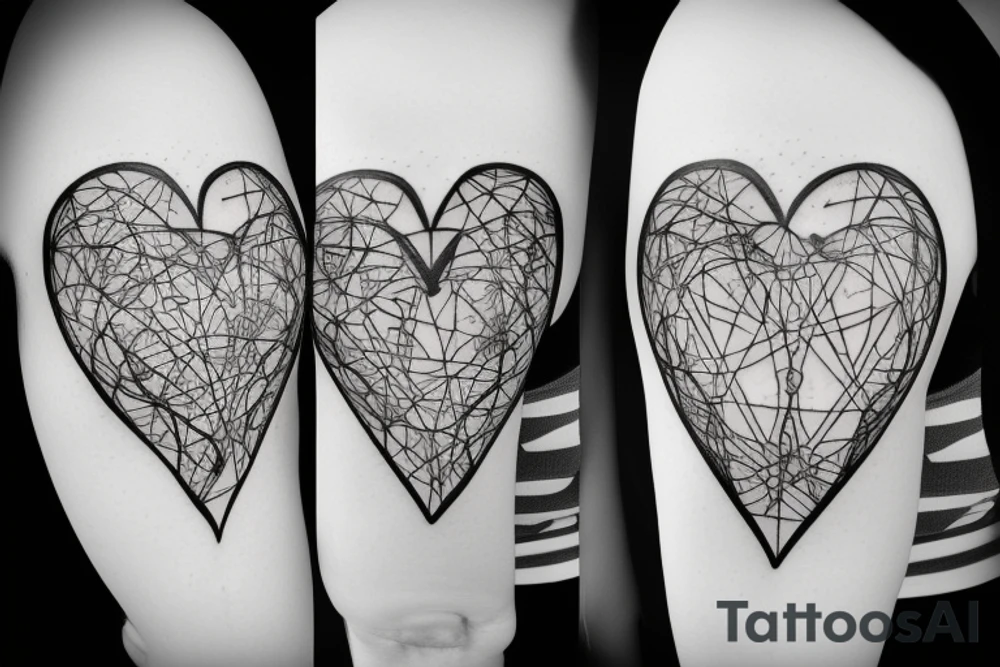 Hourglass with a caged heart on top tattoo idea