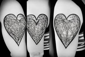 Hourglass with a caged heart on top tattoo idea